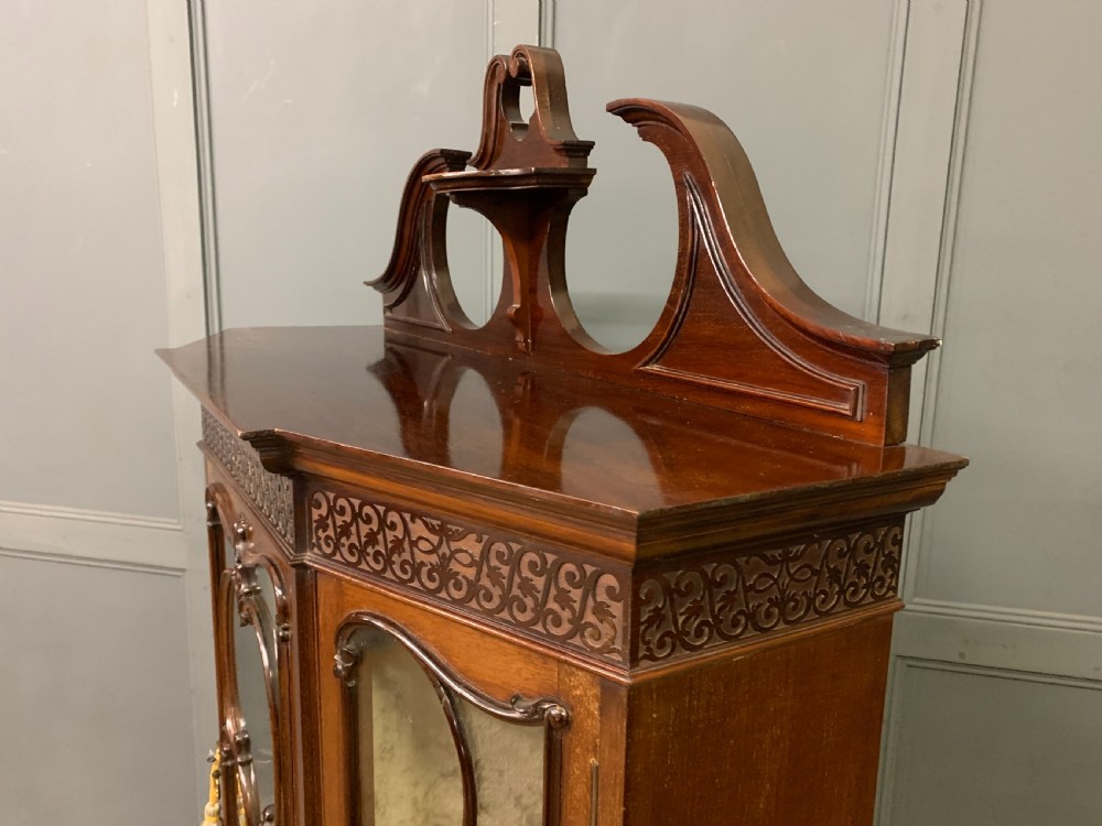Victorian Carved Mahogany Display Cabinet View XVI
