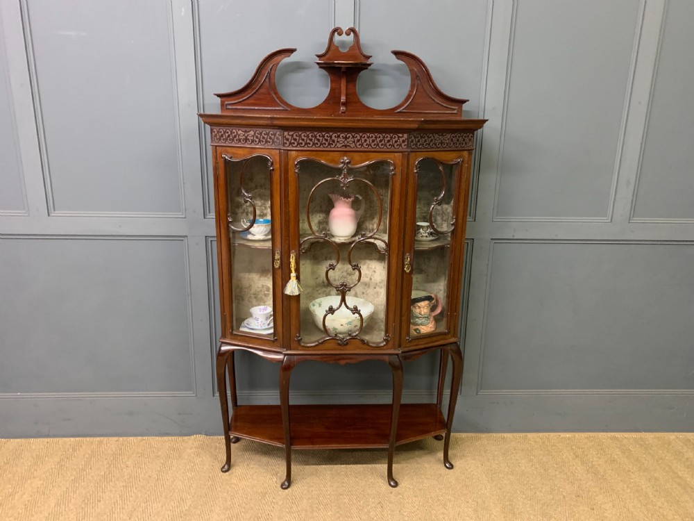 Victorian Carved Mahogany Display Cabinet View XVIII