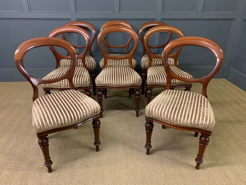Set of 8 Victorian Mahogany Chairs by Wylie & Lochhead