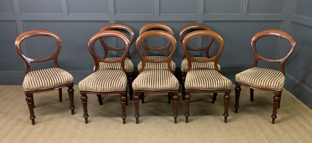Set of 8 Victorian Mahogany Chairs by Wylie & Lochhead View II