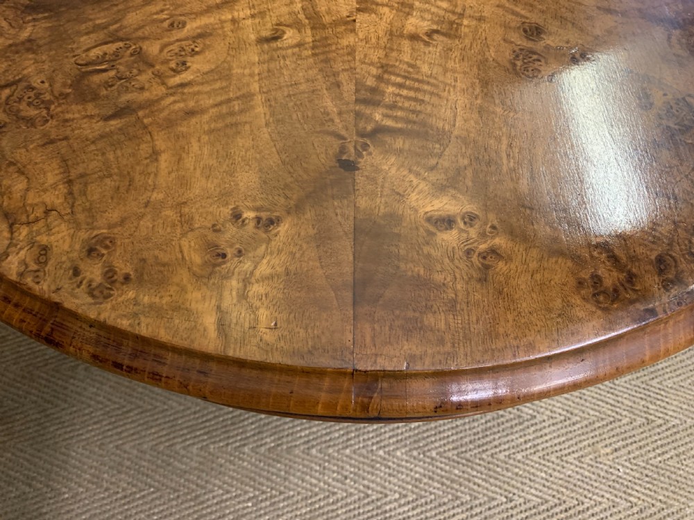 Large Sized Victorian Burr Walnut Coffee Table View VII