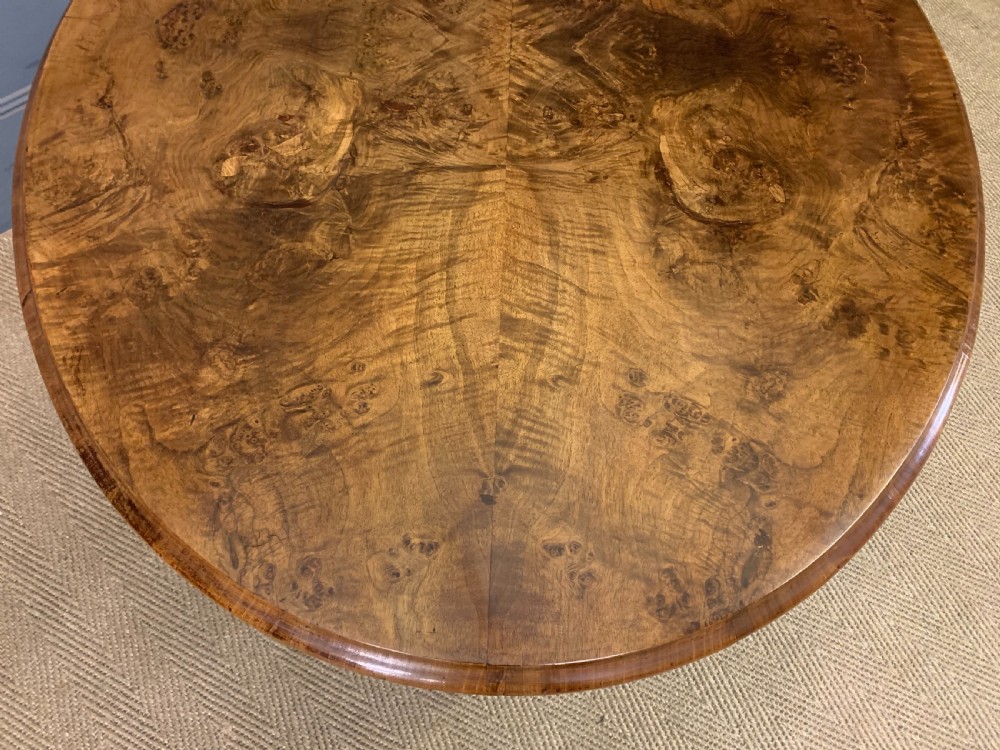 Large Sized Victorian Burr Walnut Coffee Table View XI