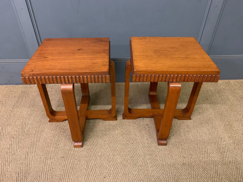 Pair of Art Deco Lamp Tables View II