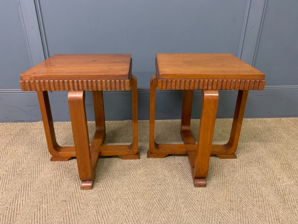 Pair of Art Deco Lamp Tables View III