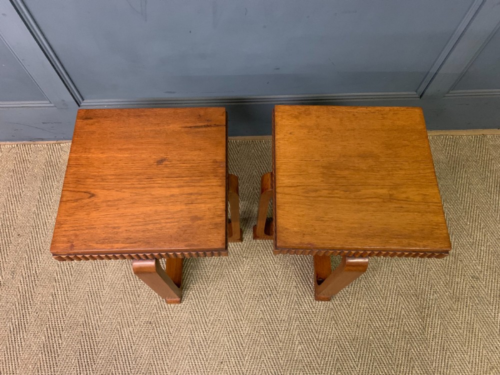 Pair of Art Deco Lamp Tables View IV