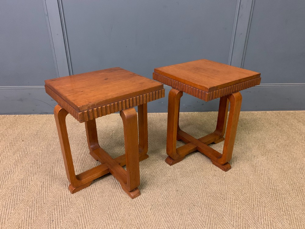 Pair of Art Deco Lamp Tables View V
