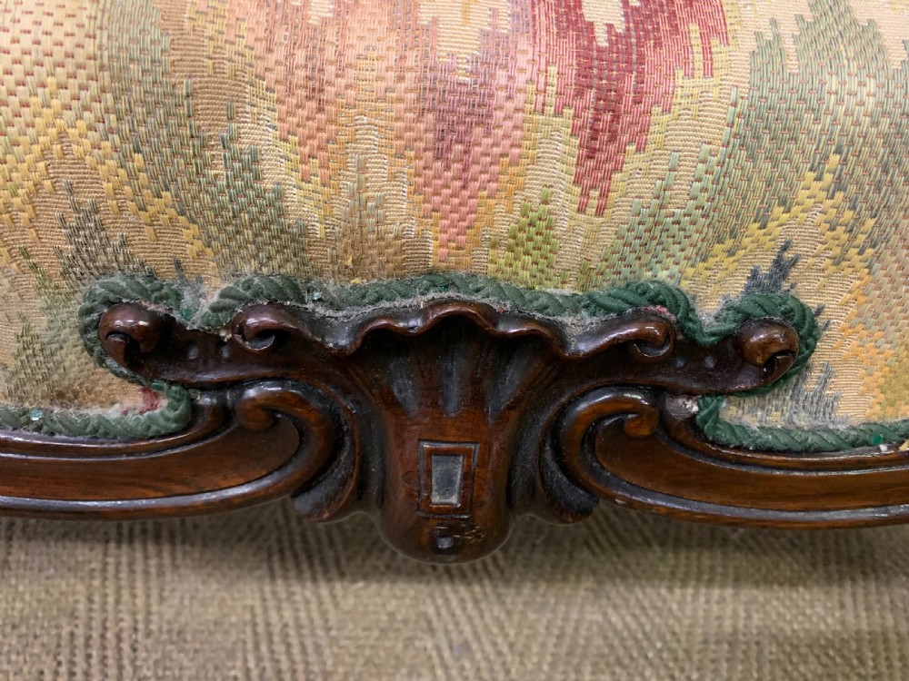 Large Victorian Rosewood Foot Stool View VI