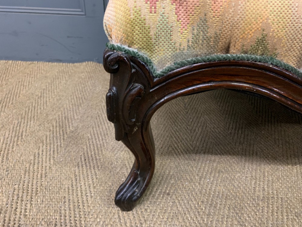 Large Victorian Rosewood Foot Stool View VII