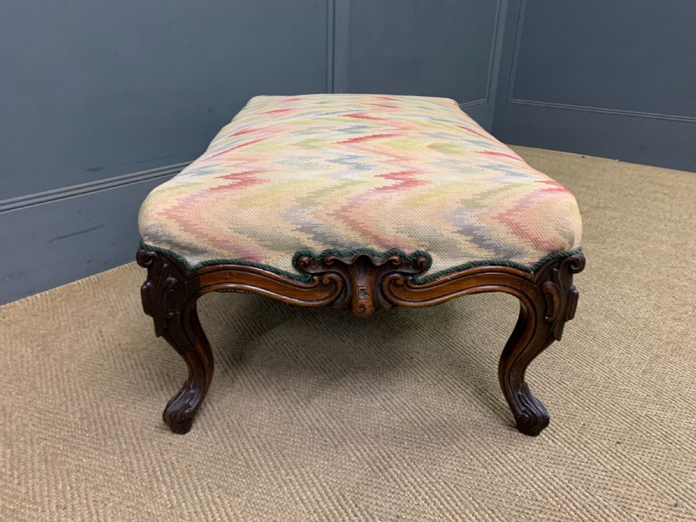 Large Victorian Rosewood Foot Stool View VIII