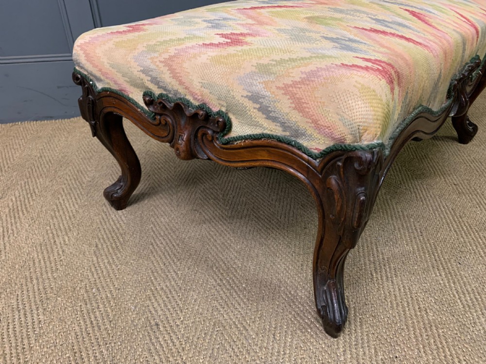 Large Victorian Rosewood Foot Stool View IX