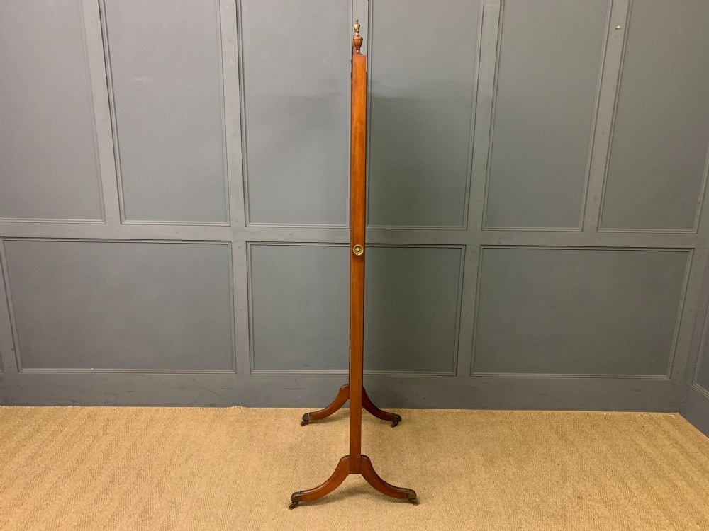 Inlaid Mahogany Sheraton Revival Cheval Mirror View XI