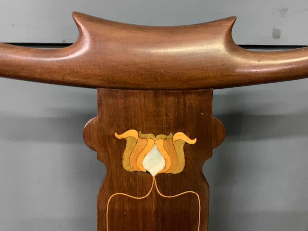 Art Nouveau Inlaid Mahogany Chair View IX
