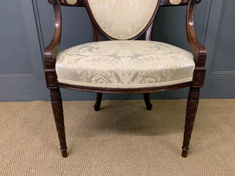 Hepplewhite Style Mahogany Armchair View IV