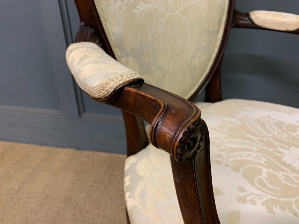 Hepplewhite Style Mahogany Armchair View VII