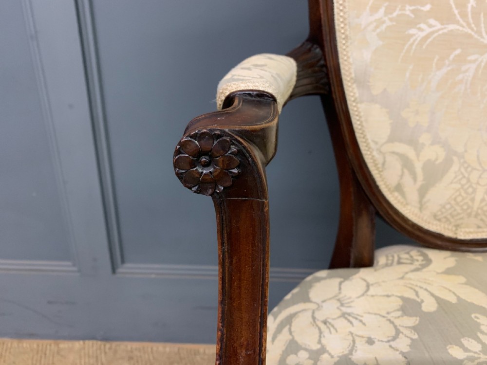 Hepplewhite Style Mahogany Armchair View X