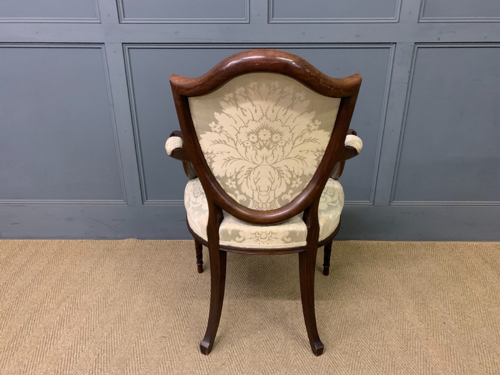Hepplewhite Style Mahogany Armchair View XIII