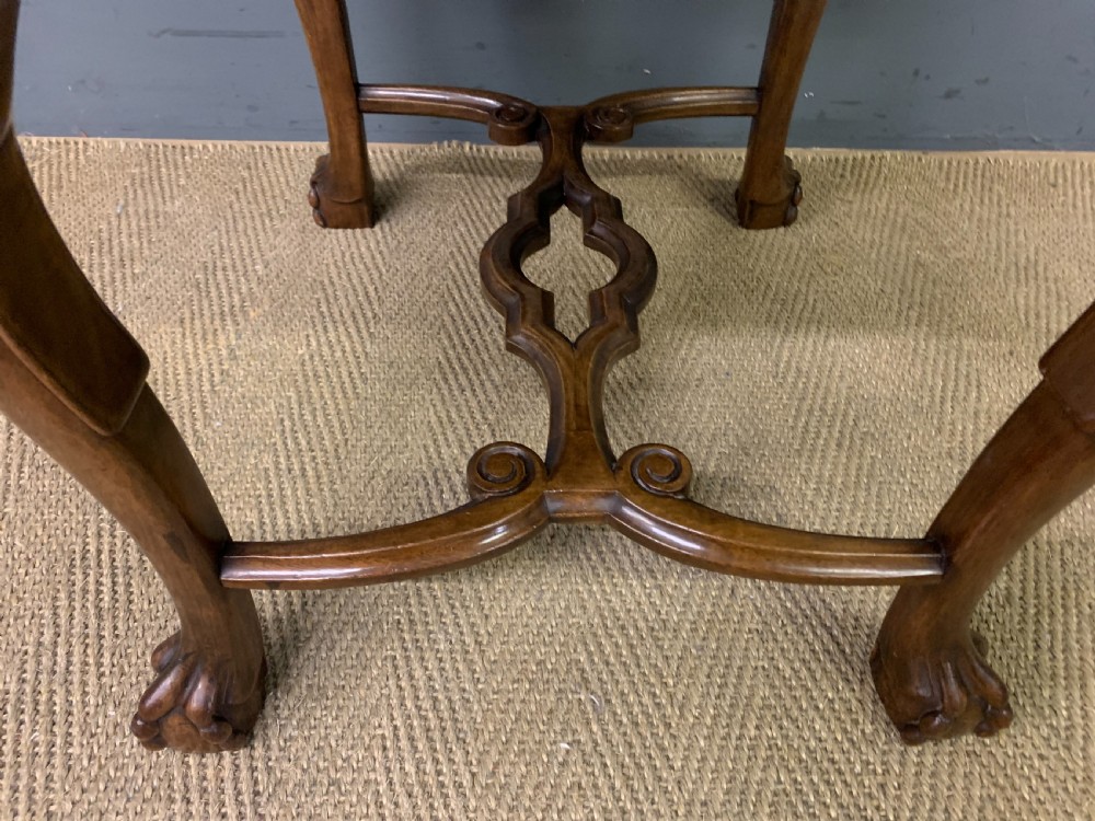 Queen Anne Style Burr Walnut Stool View IX