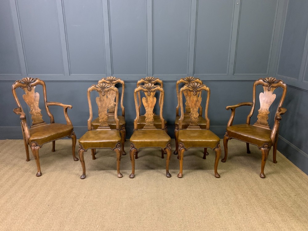 Waring & Gillow Set of 8 Queen Anne Style Chairs View XVII