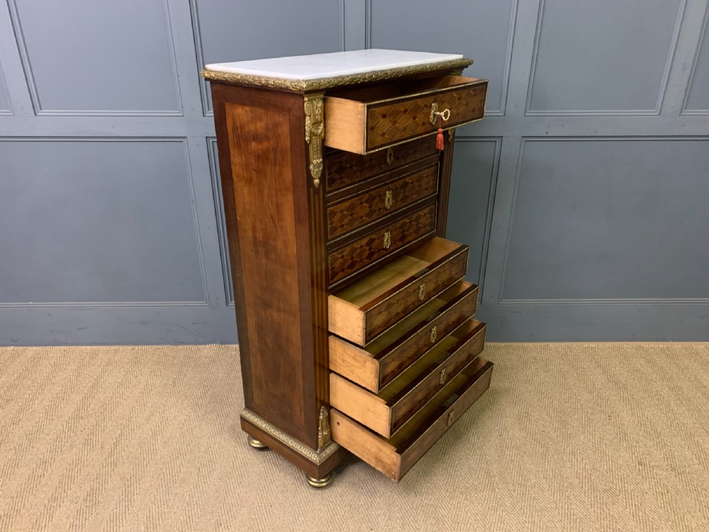 19th Century French Secretaire Abattant View XVII