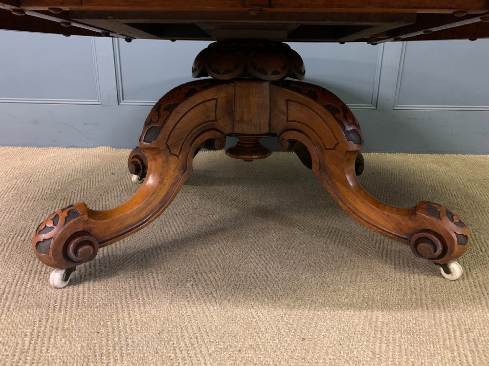 Large Sized Victorian Inlaid Burr Walnut Coffee Table View VIII