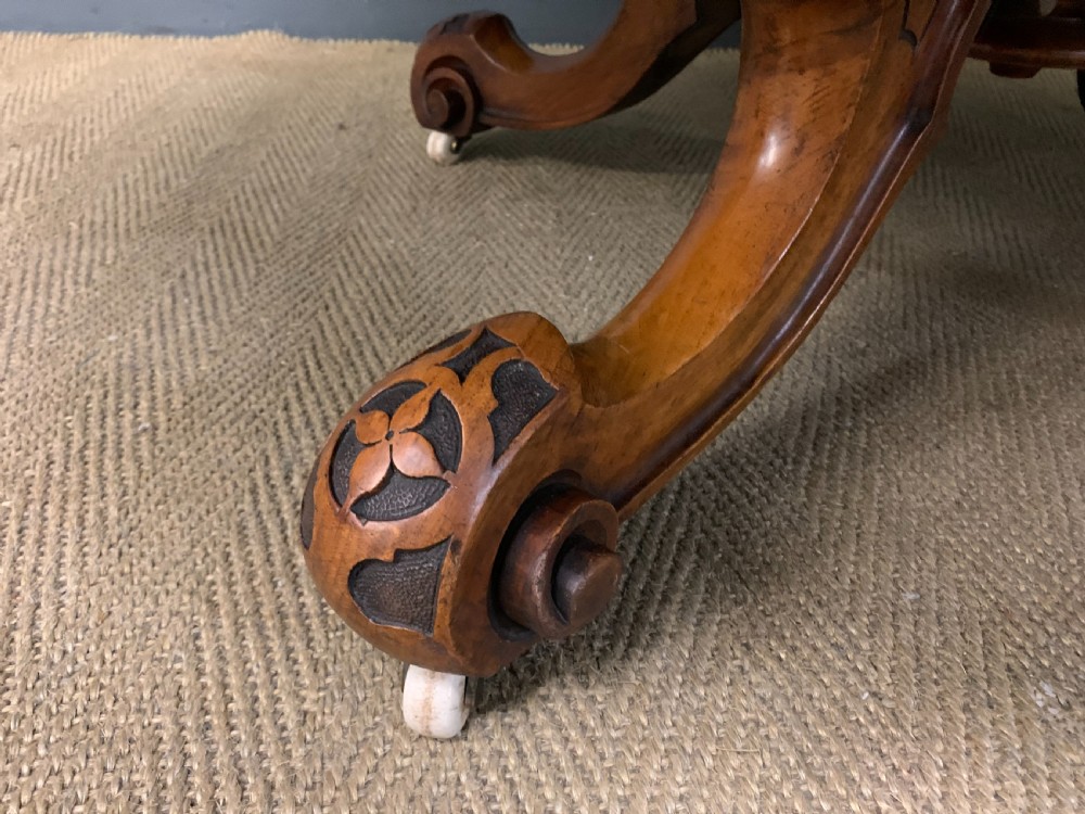Large Sized Victorian Inlaid Burr Walnut Coffee Table View IX