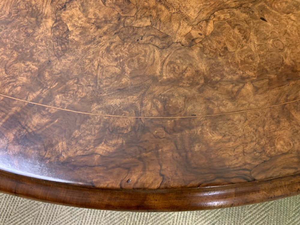 Large Sized Victorian Inlaid Burr Walnut Coffee Table View XII