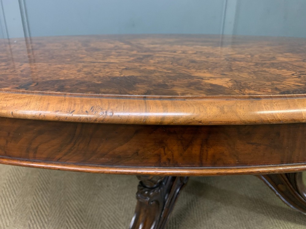 Large Sized Victorian Burr Walnut Coffee Table View V
