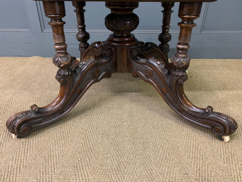 Large Sized Victorian Burr Walnut Coffee Table View XII