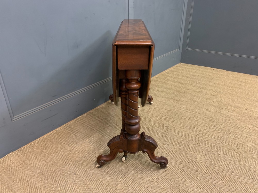 Large Victorian Burr Walnut Sutherland Table View V