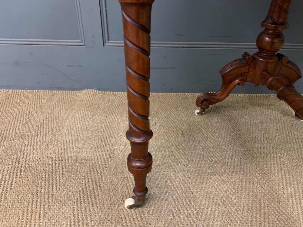 Large Victorian Burr Walnut Sutherland Table View IX