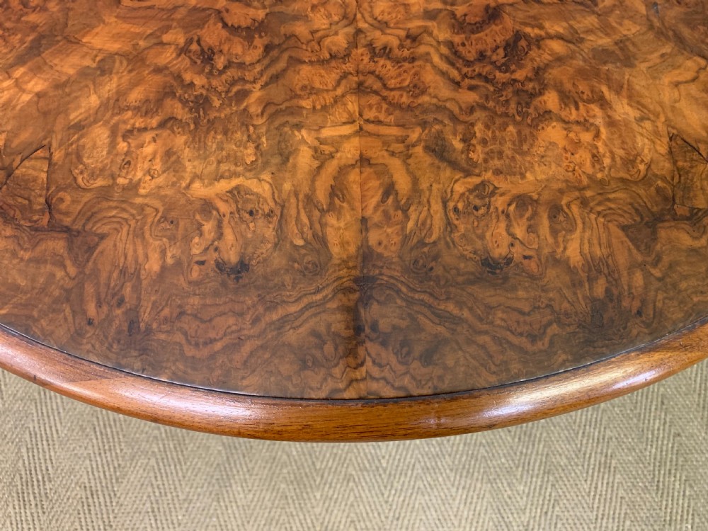 Large Victorian Burr Walnut Sutherland Table View XI
