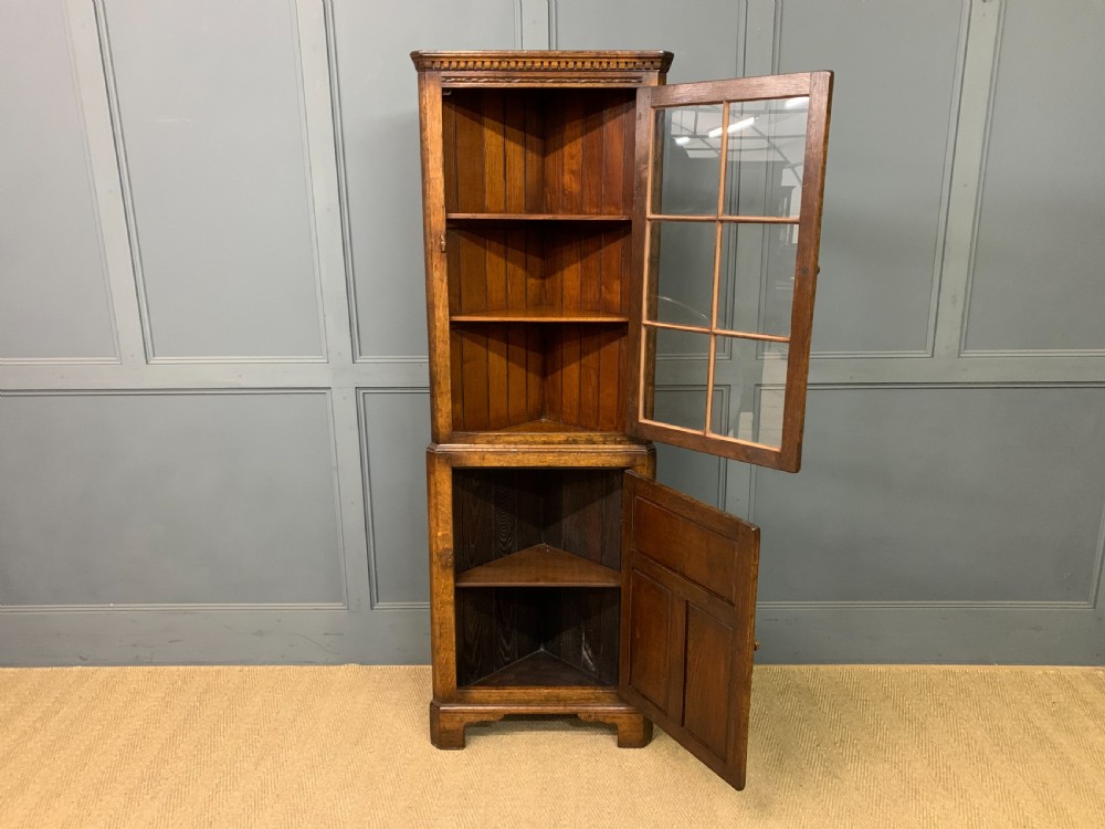 Ipswich Oak Corner Cabinet View IX