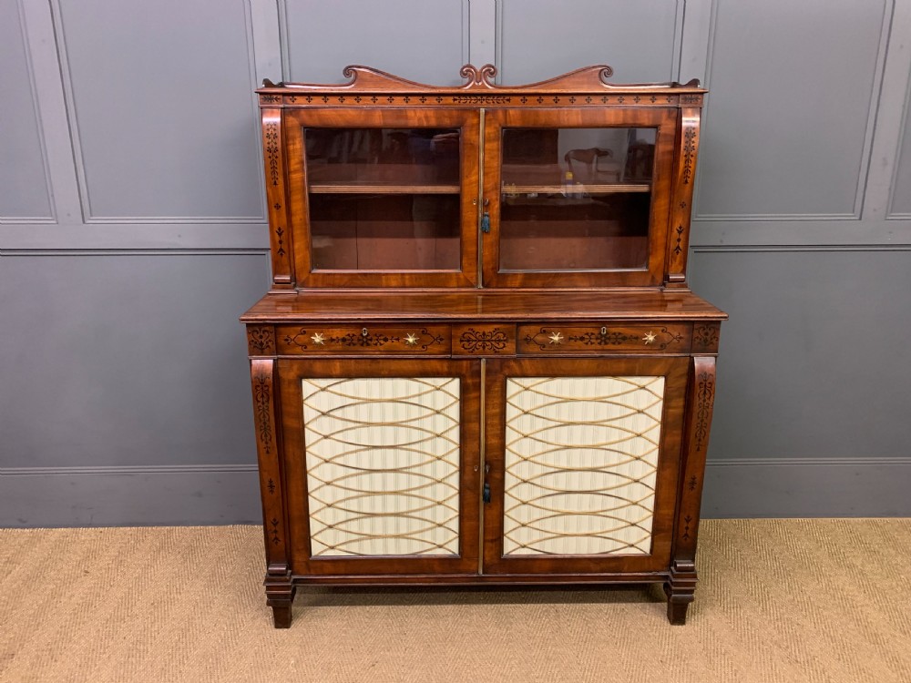 Regency Period Inlaid Mahogany Side Cabinet View III