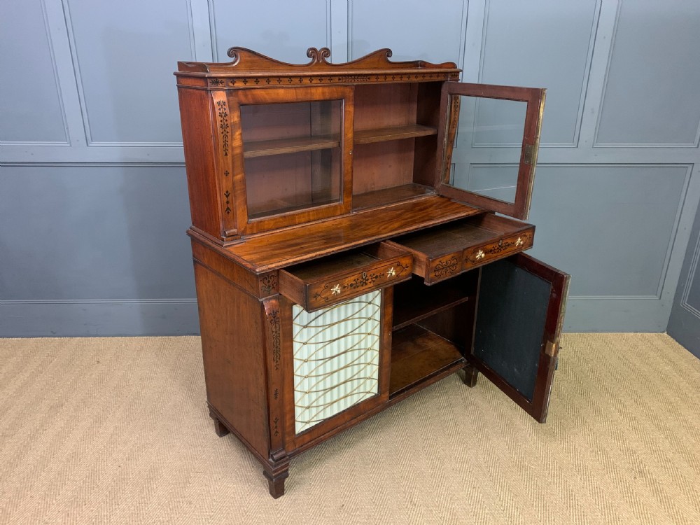 Regency Period Inlaid Mahogany Side Cabinet View XXI