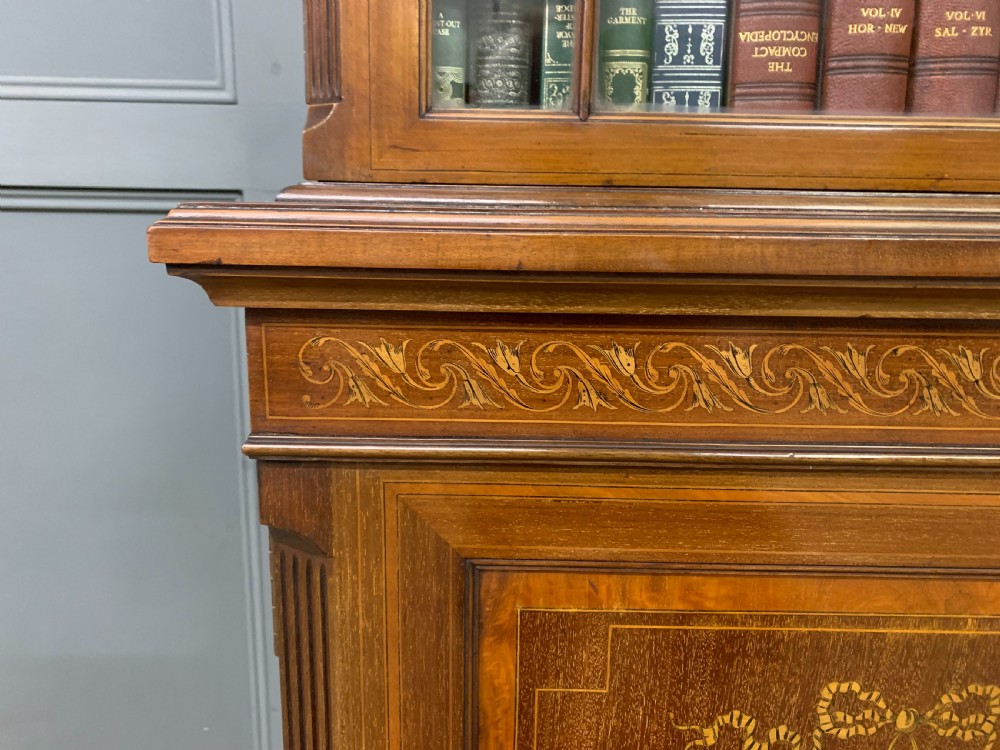 Edwards and Roberts Inlaid Mahogany Bookcase View V