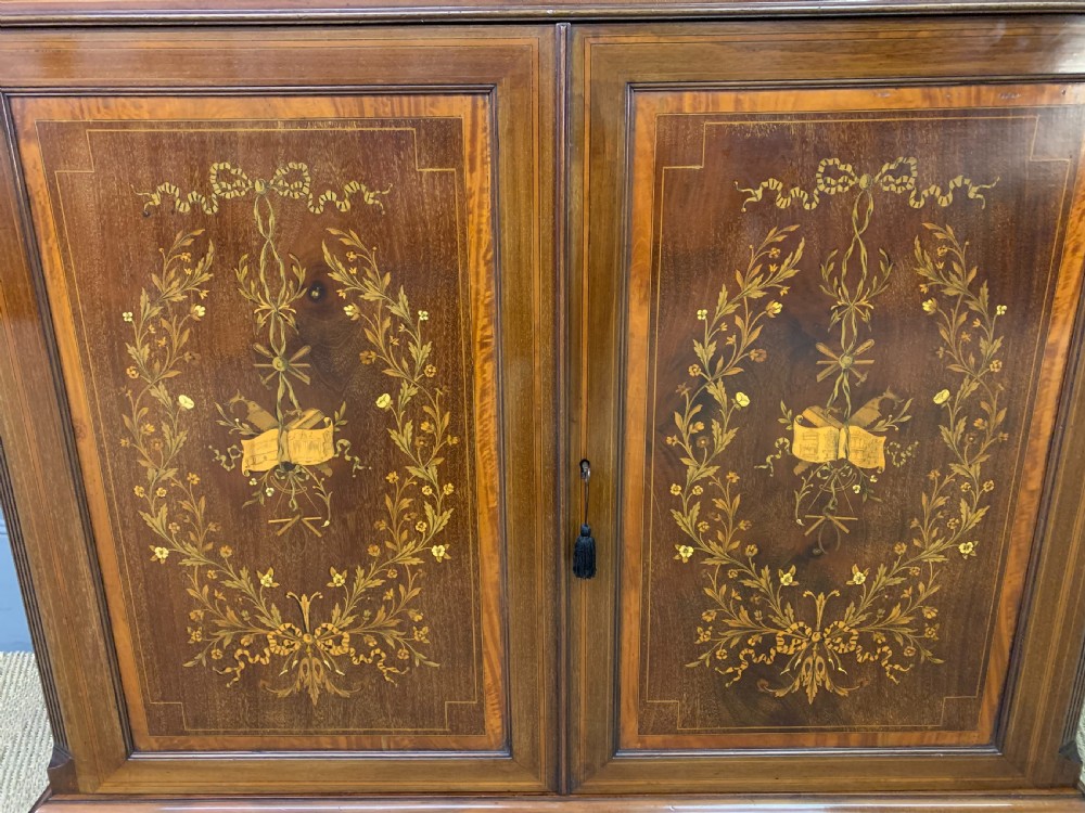 Edwards and Roberts Inlaid Mahogany Bookcase View VI
