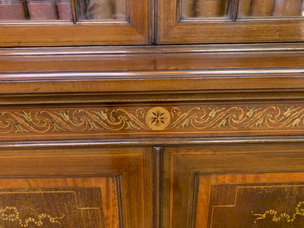 Edwards and Roberts Inlaid Mahogany Bookcase View VII