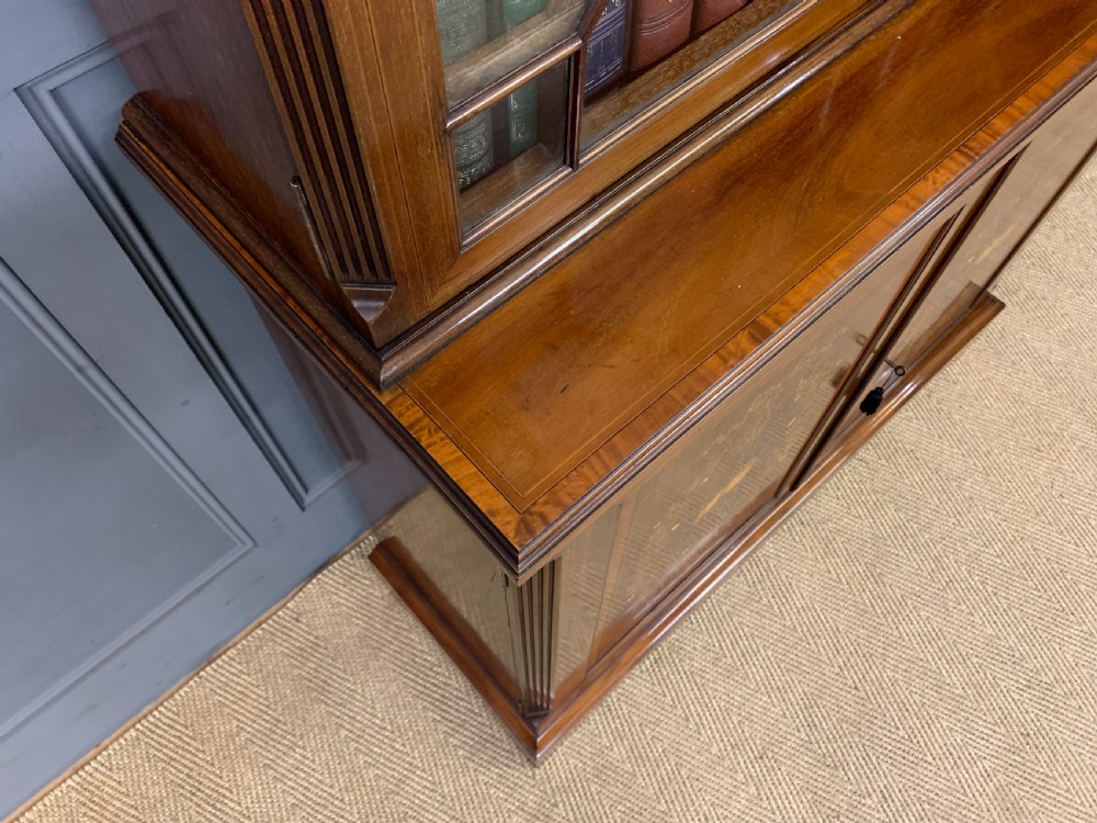 Edwards and Roberts Inlaid Mahogany Bookcase View VIII
