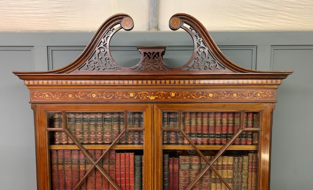 Edwards and Roberts Inlaid Mahogany Bookcase View XI