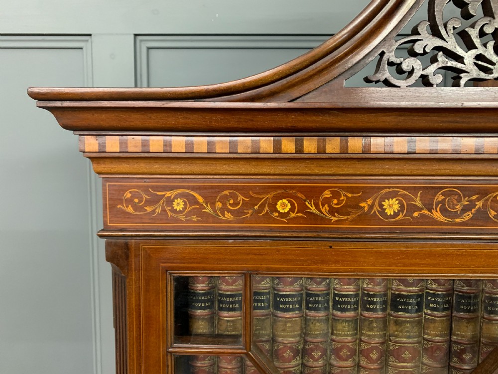 Edwards and Roberts Inlaid Mahogany Bookcase View XII