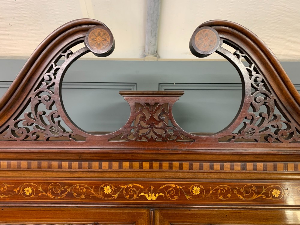 Edwards and Roberts Inlaid Mahogany Bookcase View XIII