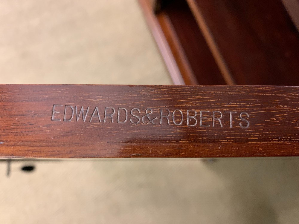 Edwards and Roberts Inlaid Mahogany Bookcase View XIV
