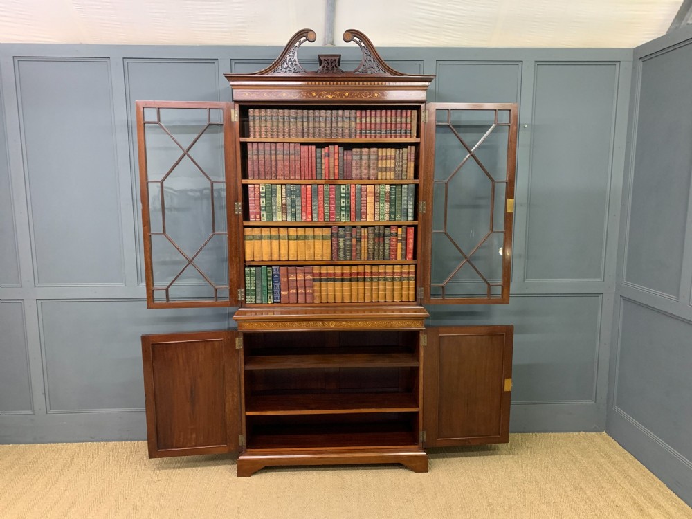 Edwards and Roberts Inlaid Mahogany Bookcase View XV