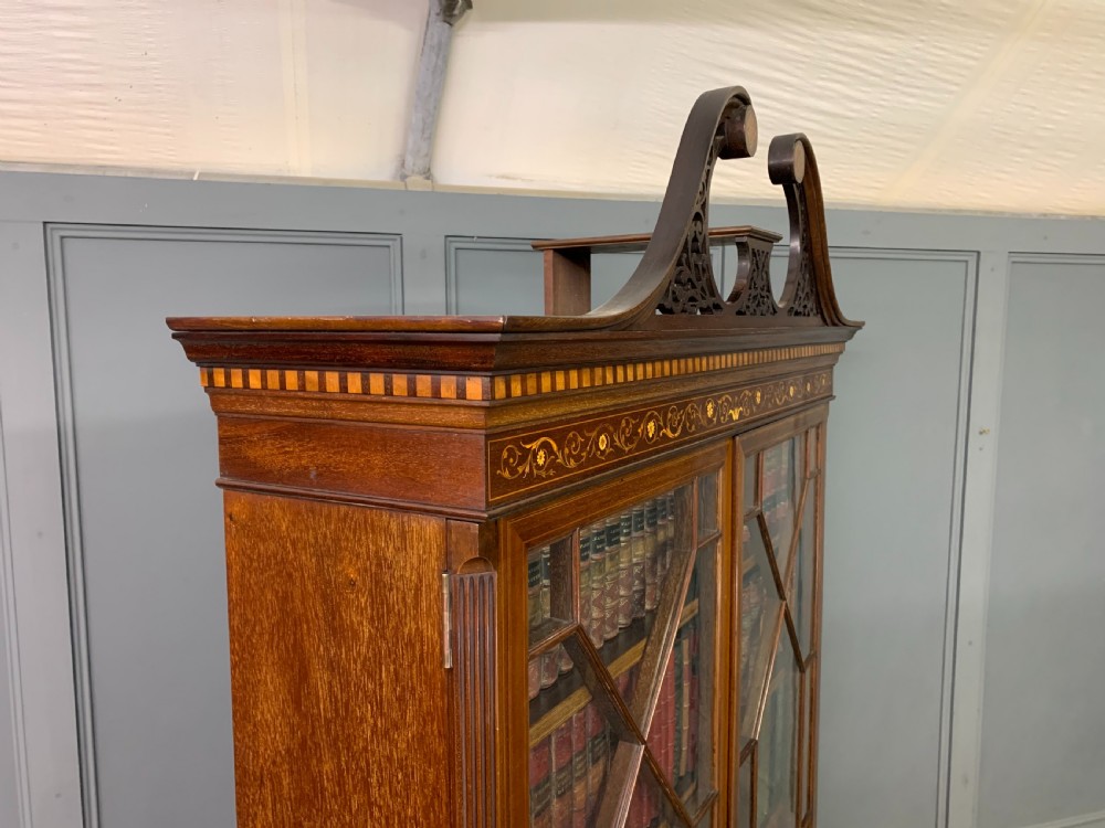 Edwards and Roberts Inlaid Mahogany Bookcase View XVIII