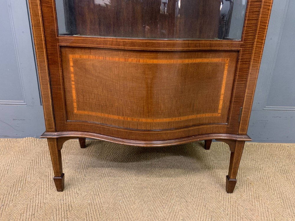 Serpentine Inlaid Mahogany Display Cabinet View III