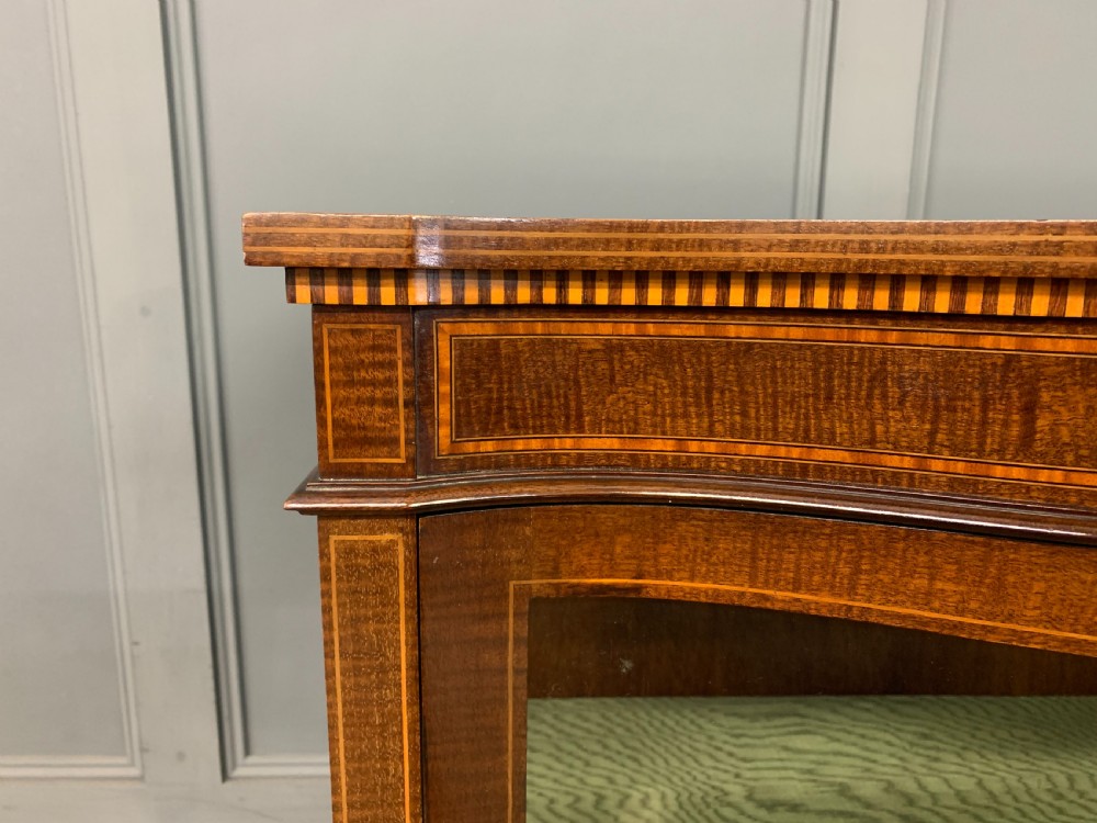 Serpentine Inlaid Mahogany Display Cabinet View V