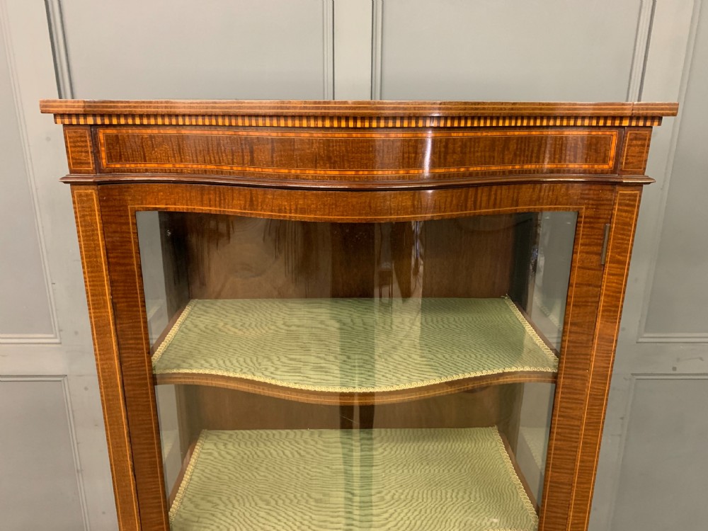 Serpentine Inlaid Mahogany Display Cabinet View VI