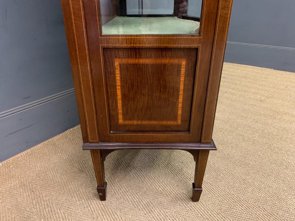 Serpentine Inlaid Mahogany Display Cabinet View IX