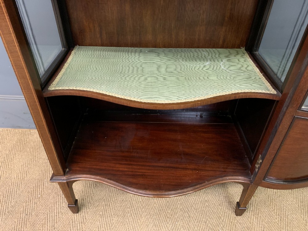 Serpentine Inlaid Mahogany Display Cabinet View XII
