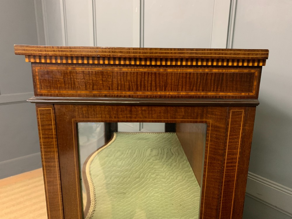 Serpentine Inlaid Mahogany Display Cabinet View XIV